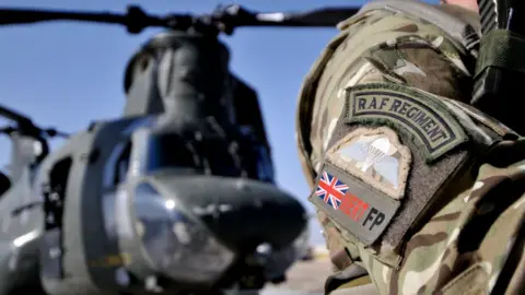 MOD A gunner of II Squadron (RAF Regiment) MERT Force