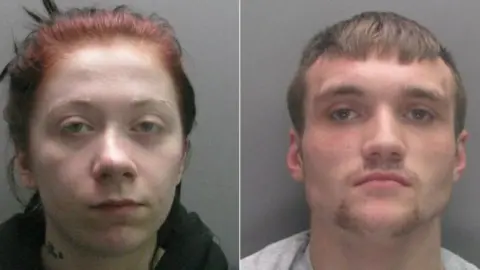 Durham Police Zoe Warren (left) and Keiran Adey