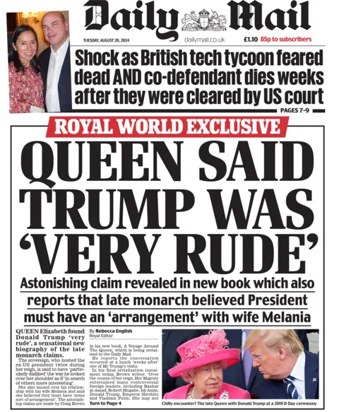 Daily Mail front page