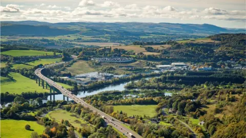 Peter Byrne Aerial view of the Carse of Gowrie