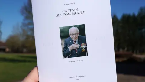 PA Media Order of service for Captain Sir Tom Moore's funeral.