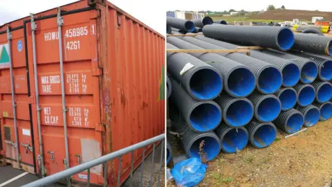 Peaker Pattinson Storage unit and pipes