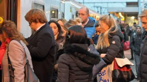 PA Greater Anglia train at Shenfield in Essex