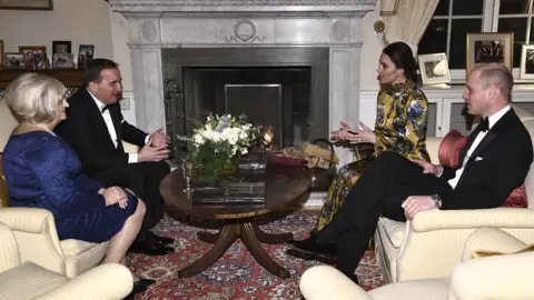 EPA The duke and duchess meet Swedish PM Stefan Löfven and his wife Sulla Löfven