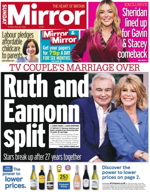 Sunday Mirror: Ruth and Eamonn split