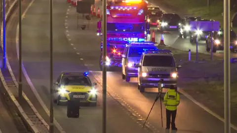 BBC Traffic brought to a standstill by a crash on the A55