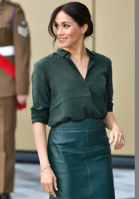 PA The Duchess of Sussex arriving at the University of Chichester in Bognor Regis