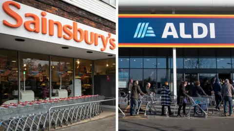 Getty Images A Sainsbury's and an Aldo