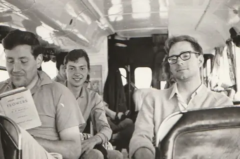 1968 CRD253 Group Left to right, Dick Moore, Mike Hughes, Nigel Hungerford