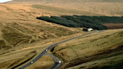 Getty Images Haulage companies say the narrow, windy A470 makes their job difficult