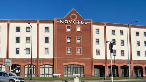 Isaac Chenery/BBC The four-star Novotel in the centre of Ipswich