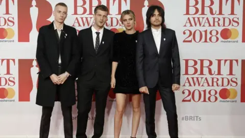 Getty Images Ellie Rowsell (2nd R), Joff Oddie, Theo Ellis, and Joel Amey