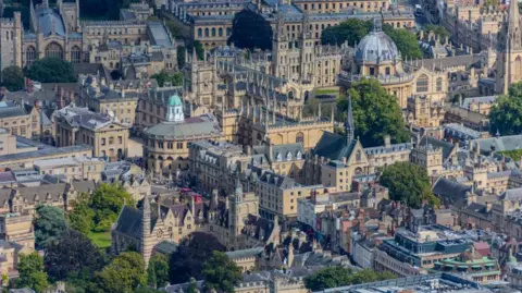 Getty Images An aerial view of Oxford, mainly of university buildings, including the Sheldonian Theatre and Radcliffe Camera.