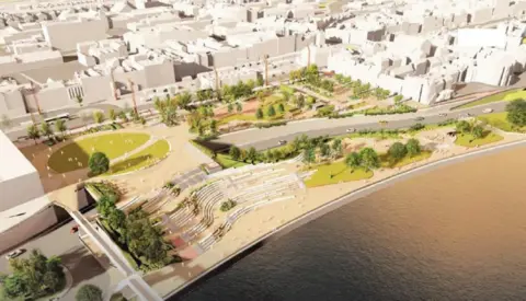 Ryder Architecture A visualisation of what the Stockton town centre urban park might look like