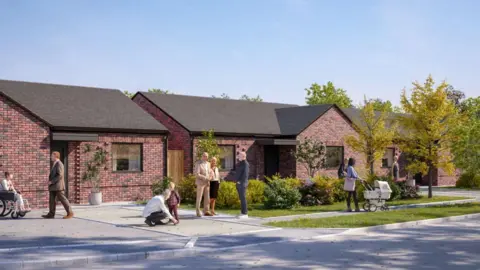 City of Wolverhampton Council computer generated image of the new bungalows