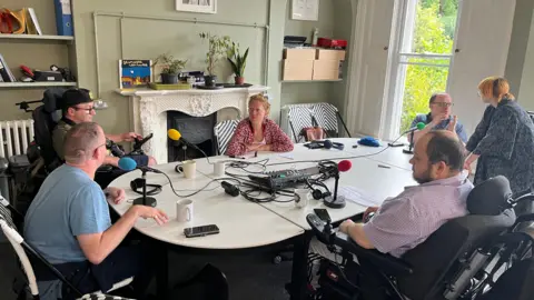 Cad Taylor/BBC Photos of ace anglia advocates talking about their thoughts of politics, voting, and the election