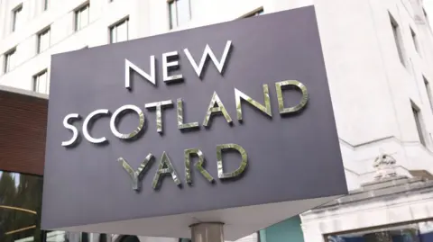 A sign outside New Scotland Yard.