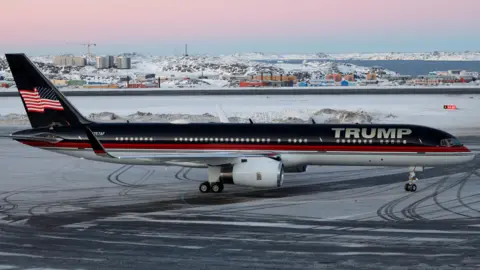 Reuters: Trump's private plane on the landing strip in Greenland