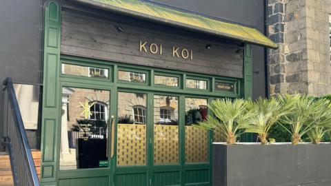 The outside of Koi Koi restaurant, Guernsey