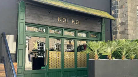 The outside of Koi Koi restaurant, Guernsey