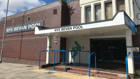 Robbie Macdonald/LDRS Exterior view of NYE Bevan Pool in Skelmersdale