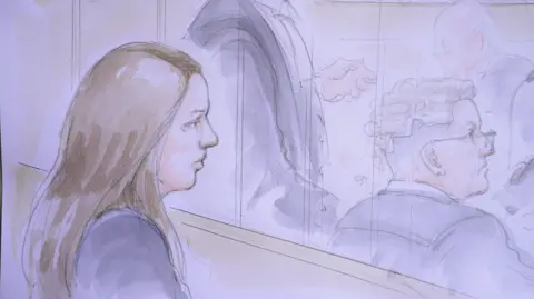 HelenTipper Court sketch of Lucy Letby at the trial