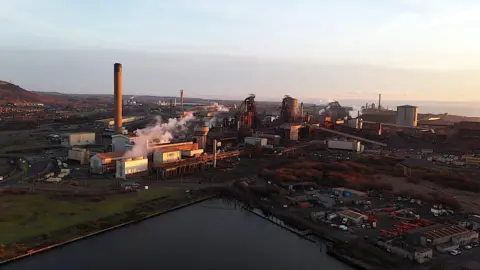 Tata steelworks from above