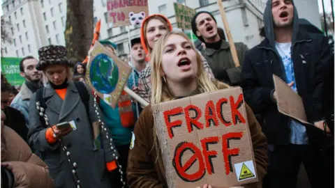 Getty Images fracking protest