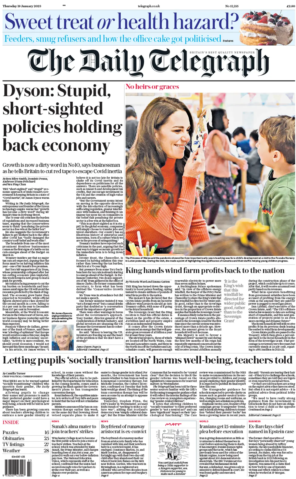 Kate&rsquo;s brave face' and &lsquo;biggest NHS strikes ever&rsquo;