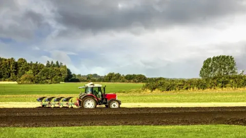 Getty Images tractor in field