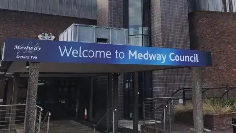 The entrance to Medway Council's offices in Chatham.