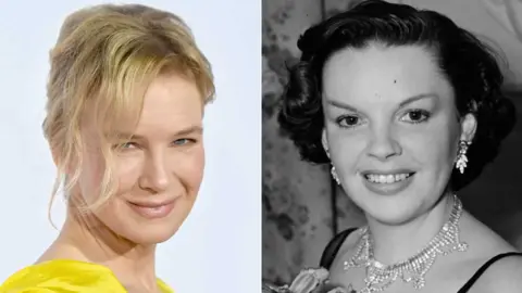 Getty Images Renee Zellweger earlier this year and Judy Garland in 1951