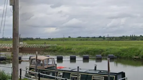 Google Severn Ham, as seen over the River Severn at Tewkesbury