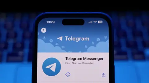 The Telegram app displayed on a mobile phone