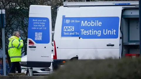 Getty Images A mobile testing unit