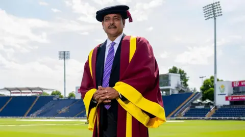 Ravi Shastri has been made an Honorary Fellow by Cardiff Metropolitan University.