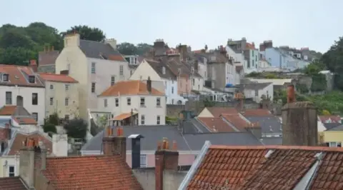 BBC Row of houses in Guernsey