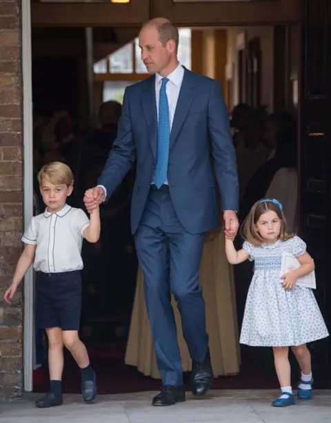 AFP/Getty Prince George, Prince William and Princess Charlotte