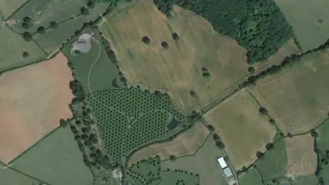 Local Democracy Reporting Service Aerial view of the planned landscape