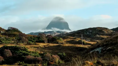 Assynt Development Trust Site with view of Suilven