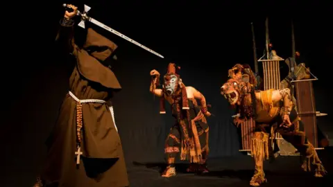 Heidy Cabrera Photo from a play by Mujeres Ajchowa