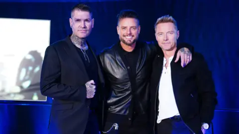 PA Media Boyzone, (L-R) Shane Lynch, Keith Duffy and Ronan Keating