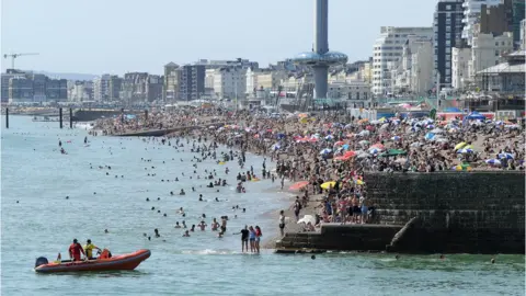 Mike Hewitt/Getty Images Busy brighton beach