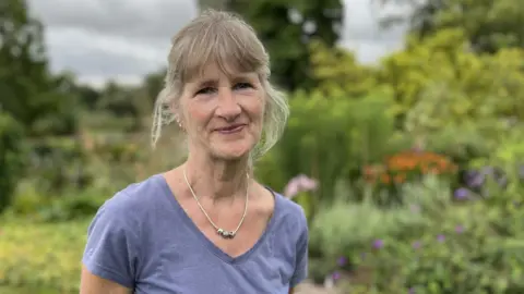 Shaun Whitmore/BBC Garden manager Annie Dellbridge