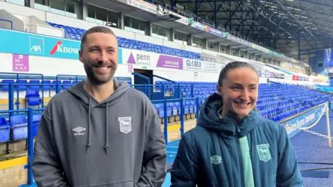 Connor Bennett/BBC Joe Sheehan and Sophie Peskett