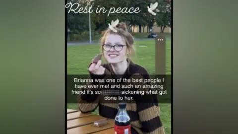 Cheshire Police Girl X's tribute to Brianna on Snapchat