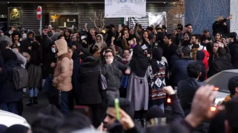 EPA Protests in Tehran after Iran admits shooting down Ukraine International Airlines plane