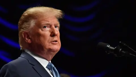 NICHOLAS KAMM/AFP/Getty Images US President Donald Trump speaks about advancing American kidney health in Washington, DC, on July 10, 2019