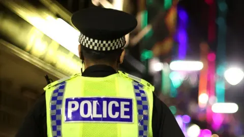 Reuters GMP officer on duty in Manchester city centre