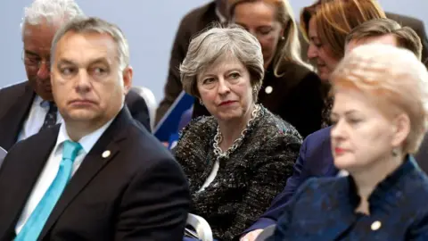 EPA Uk Prime Minister Theresa May at EU summit in Gothenburg